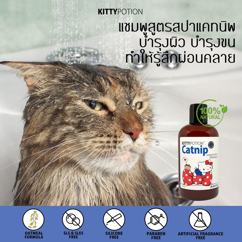Kitty Potion Hello Kitty Catnip Shampoo ธรรมชาติ100% แชมพูแมว 250ml. - Image 4