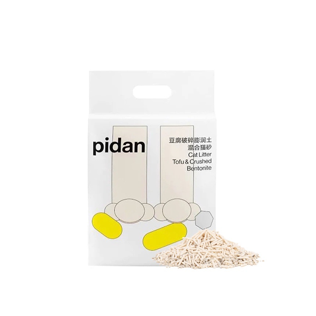 PIDAN Composite Cat Litter 6L ทรายเต้าหู้ผสมภูเขาไฟ ดูดกลิ่นดูดน้ำฝุ่นน้อยทิ้งลงชักโครกได้ ทรายผสม - Image 3