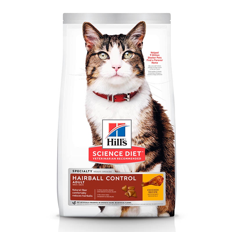 Hill's® Science Diet® Adult Hairball Control cat food อาหารแมว อายุ 1-6 ปี สูตรควบคุมปัญหาก้อนขน 1.58kg. - Image 2