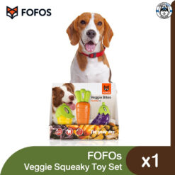 Alternative view of FOFOS Veggie Squeaky Toy ของเล่นยางกัดสุนัข รูปผัก 3 ชิ้น
