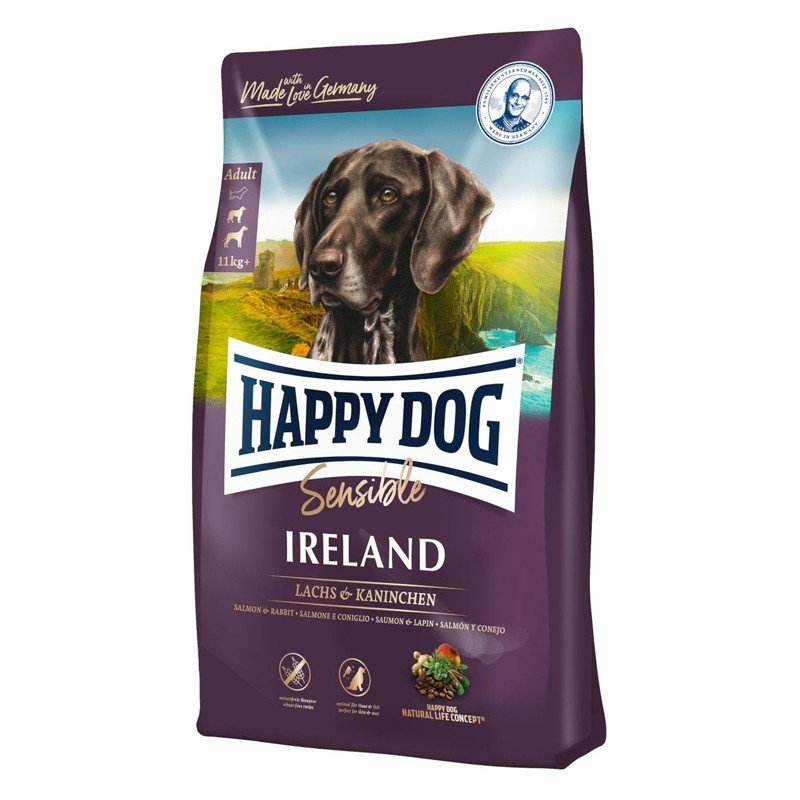 Happy Dog Ireland ไอร์แลนด์ อาหารสุนัข พันธุ์กลาง พันธุ์โต บำรุงขนและผิวหนัง 1kg.