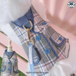 Glitter Pooch ชุดรัดอก สายจูง เสื้อผ้า สุนัข, หมา, แมว, สัตว์เลี้ยง พร้อม สายจูง รุ่น Prince Charm School