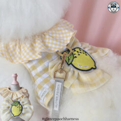 Glitter Pooch Harness ชุดรัดอก สายจูง เสื้อผ้า สุนัข, หมา, แมว, สัตว์เลี้ยง พร้อม สายจูง รุ่น Lemon Scotty