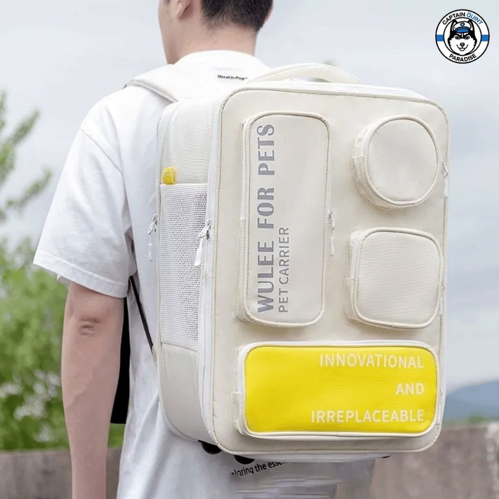 Wulee Bagpack Travel Free กระเป๋าเป้สัตว์เลี้ยง เหมาะกับสัตว์เลี้ยงน้ำหนักไม่เกิน 10kg. - Image 3