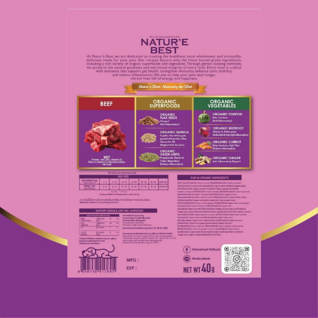 NatureBest : Support Brain & Anti Inflammation : สูตรบำรุงสมอง ช่วยลดอาการอักเสบ รสเนื้อ - Image 3