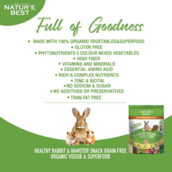 Alternative view of NatureBest Organic veggies & Superfood : ขนมสุขภาพกระต่าย หนูแฮมสเตอร์และสัตว์ฟันแทะ สูตรเมล่อน 40G.