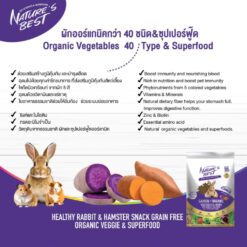 Alternative view of NatureBest : Organic veggies & Superfood ขนมกระต่าย หนูแฮมสเตอร์และสัตว์ฟันแทะ "สูตรมันหวาน" 40G.