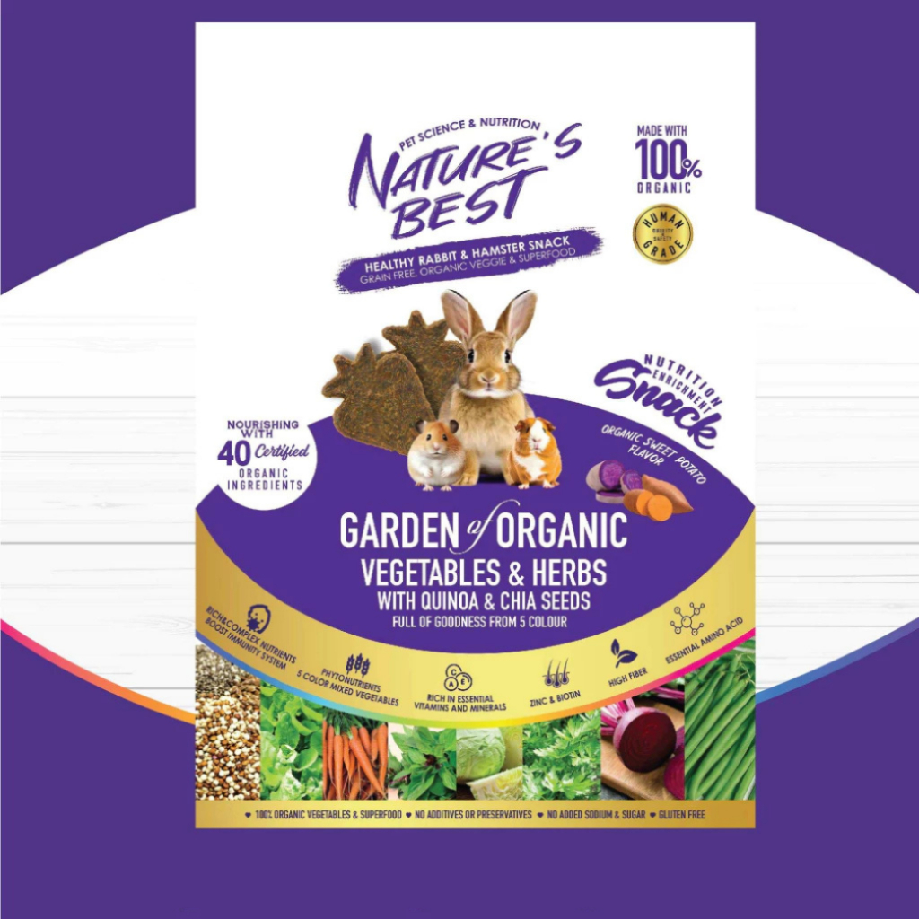 NatureBest : Organic veggies & Superfood ขนมกระต่าย หนูแฮมสเตอร์และสัตว์ฟันแทะ "สูตรมันหวาน" 40G. - Image 6