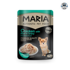 Alternative view of สินค้าราคาโปรโมชัน Maria : ไก่กับเนื้อวัวในน้ำเกรวี 70g.