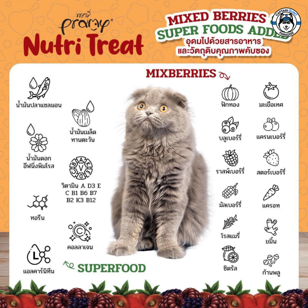 Promotion : สินค้าราคาโปรโมชัน 2 แถม 1 Pramy Nutri-Treat พรามี่ ขนมขัดฟันแมว ขนาด 50g - Image 9