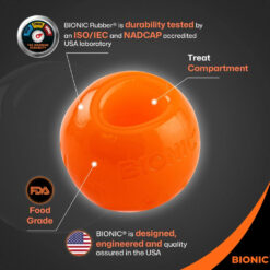 Alternative view of ของเล่นสุนัข Bionic Ball (หรือ Bionic Ball Dog Toy) ซึ่งเป็นลูกบอลยางที่มีความทนทานสูง ออกแบบมาเพื่อสุนัขที่ชอบกัดเคี้ยว